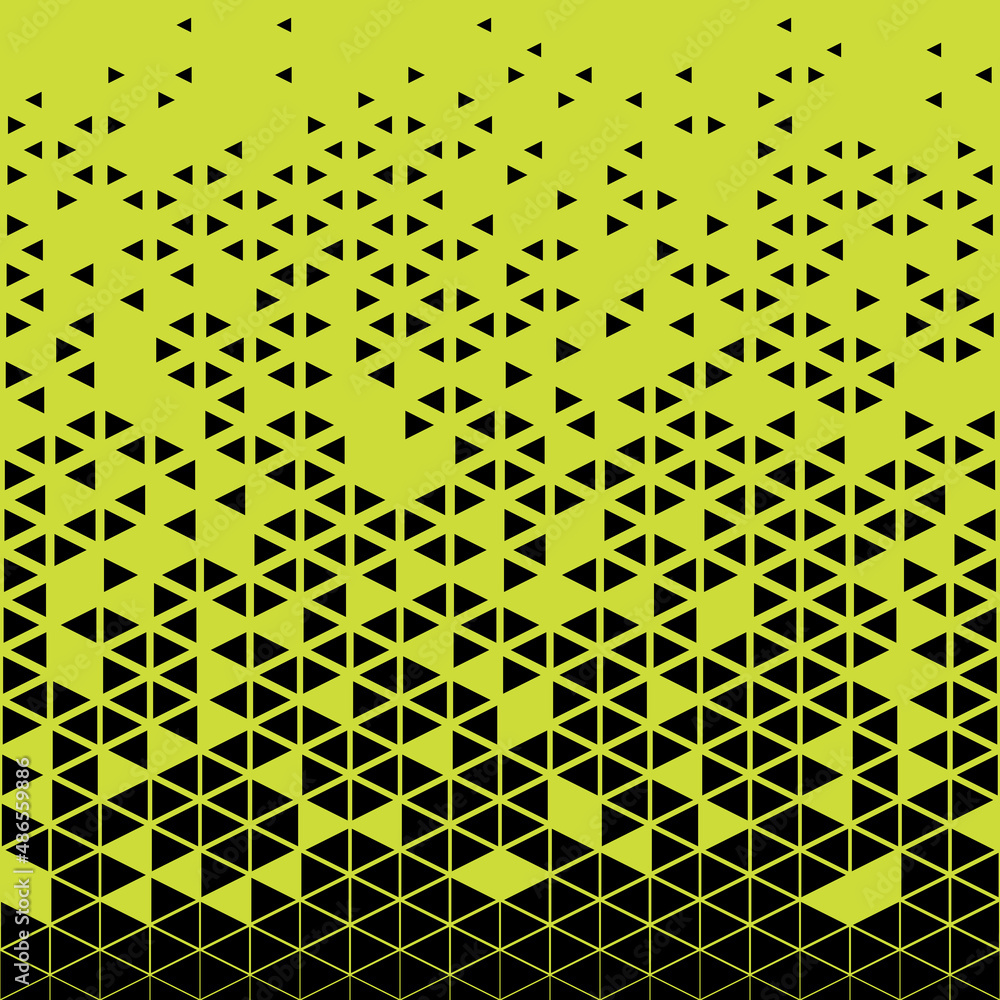 Poster abstract seamless geometric triangle pattern. mosaic background of black triangles. evenly spaced sh