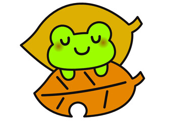 カエル,動物,子供,秋,冬,寝る,休憩,休む,９月,１０月,１１月,幼稚園,保育園,小学生,小学校,園児,幼児,保育所,保育,学校,シマリス,お昼寝,冬眠,落ち葉,生き物,道,かえる,ファンシー,可愛い,壁面イラスト,イラスト,素材,紅葉,おやすみ,おやすみなさい,居眠り,うたた寝,睡眠,熟睡,眠る,メルヘン,かわいい,ゆるい,森,布団