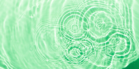 Fototapeta na wymiar mint water texture, mint water surface with rings