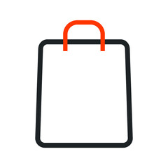 Bag icon vector template | shopping bag icon colorful
