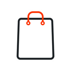 Bag icon vector template | shopping bag icon colorful
