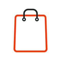 Bag icon vector template | shopping bag icon colorful

