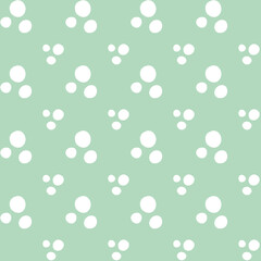 Dots seamless vector pattern for home decoration. Homely ornament for fabric and wallpaper. Mint background in doodle style.