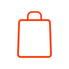 Bag icon vector template | shopping bag icon colorful
