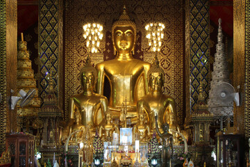 buddhist temple (Wat Phra That Haripunchai) in lamphun in thailand 