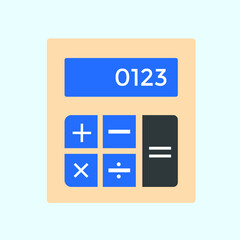 calculator icon vector template colorful | sign of calculator colorful
