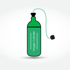 Oxygen Cylinder with ventilation illustration vector