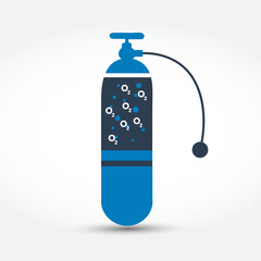 Oxygen Cylinder with ventilation illustration vector
