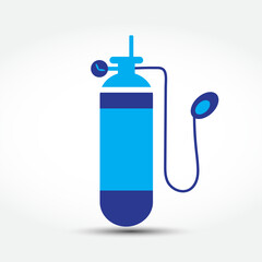 Oxygen Cylinder with ventilation illustration vector