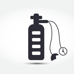 Oxygen Cylinder with ventilation illustration vector