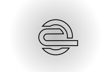 black and white Q alphabet letter logo icon design with line. Creative template for business and company