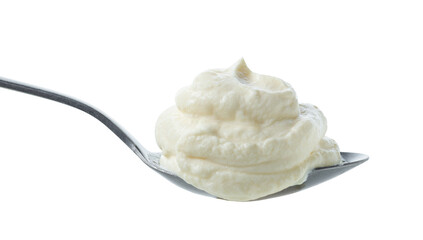 spoon of cream cheese