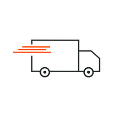 Delivery truck icon vector template | fast shipping delivery | delivery service 
