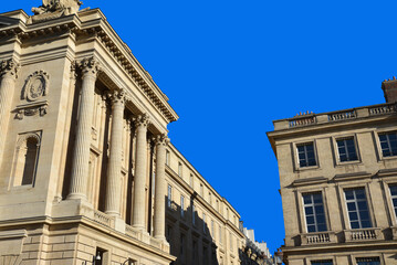 Colonnade du palais de la Marine à Paris. France