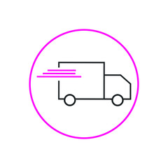 Delivery truck icon vector template | fast shipping delivery | delivery service 
