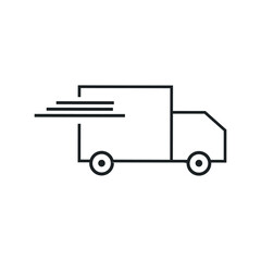 Delivery truck icon vector template | fast shipping delivery | delivery service 
