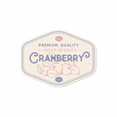 Cranberry Frame Badge or Logo Template.
