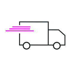 Delivery truck icon vector template | fast shipping delivery | delivery service 
