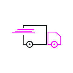 Delivery truck icon vector template | fast shipping delivery | delivery service 

