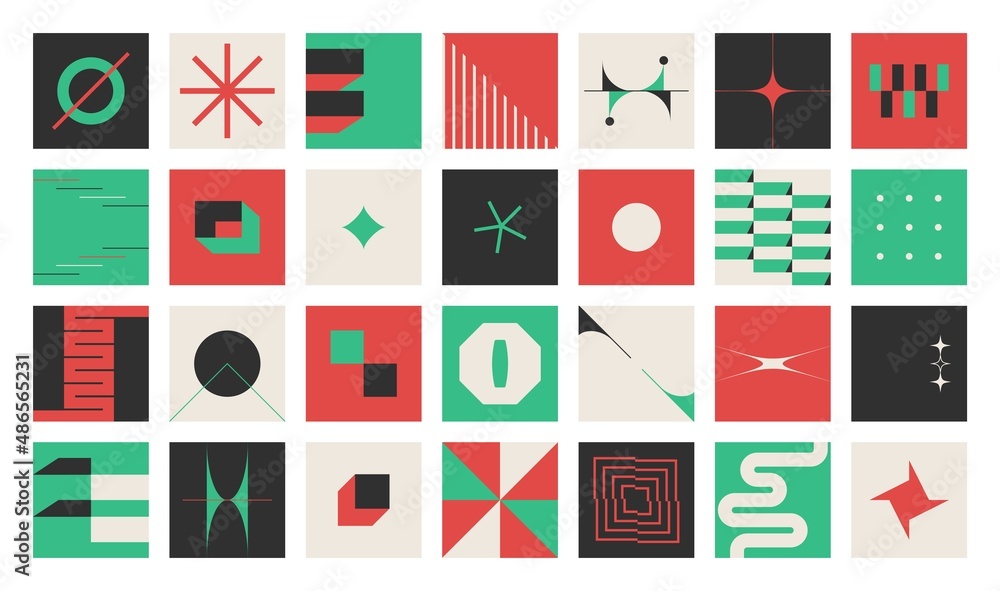 Poster minimal geometric background. simple minimalist neo bold forms and figures, brutalist shapes swiss s