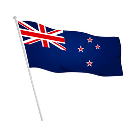 New Zealand national flag. vector illustration