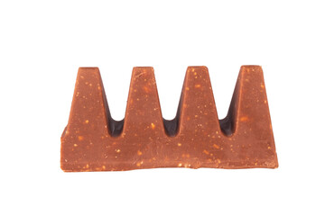 milk chocolate  almond isolated on white background