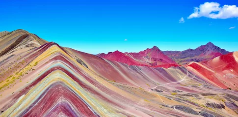 Fotobehang Vinicunca Vinicunca Mountain ook bekend als Rainbow mountain in de regio Cusco, Peru