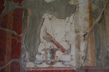 Naklejka premium Fresques de la villa de Popée