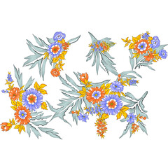 Obraz premium digital textile design yellow flower