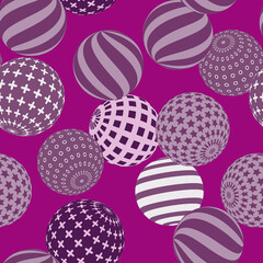 Retro 3d illustration of abstract balls, great design for any purpose. Modern poster for cover design. Vector seamless technology background. Background wall design.