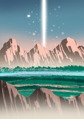 landscape in the morning