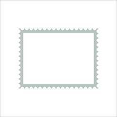 clean postage stamp, template, icon on white background vector illustration