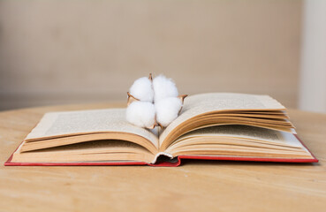 open book on table