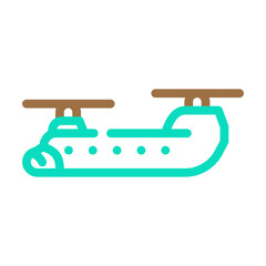 helicopter military color icon vector. helicopter military sign. isolated symbol illustration