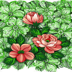 textile flower bunch beautiful color