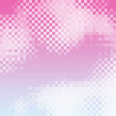 Abstract blue and pink transparent mosaic style background. Vector illustration.