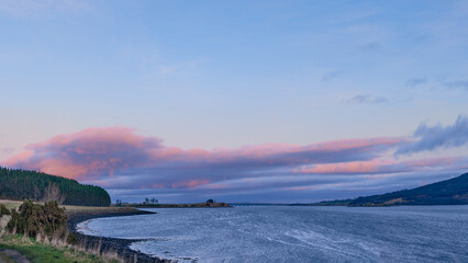 sunrise over the lake