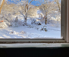 winter scene from a window