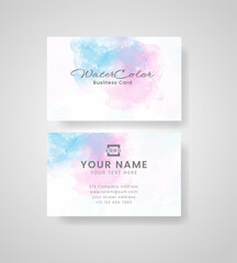 Watercolor business card. vector EPS 10.