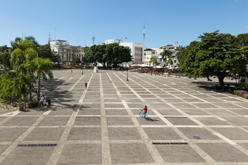 view fromterrace of the house of Diego Columbus at the Plaza de la Hispanidad or Spain, 16th...