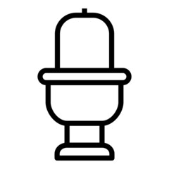 Toilet Flat Icon Isolated On White Background