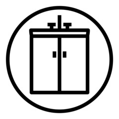 Kitchen Sink Flat Icon Isolated On White Background