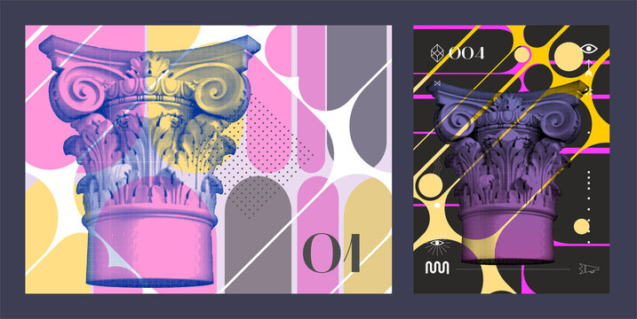 Art poster. Abstract picture. Trendy painting for the interior. Vector illustration. Modern background for cover, banner, postcard.