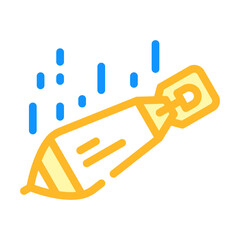 aircraft bomb color icon vector. aircraft bomb sign. isolated symbol illustration