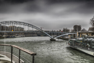 Naklejka premium bridge over the river
