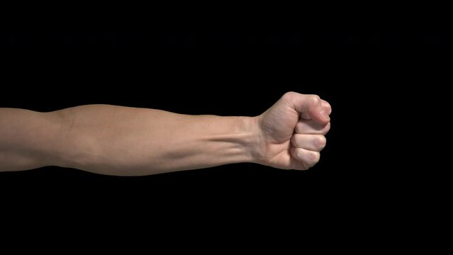 Fist Punch Inside of Arm with transparency