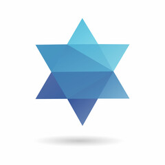 Jewish star abstract isolated on a white backgrounds, vector illustration