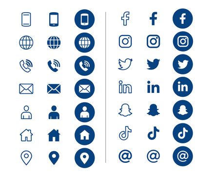 Contact & social Icones