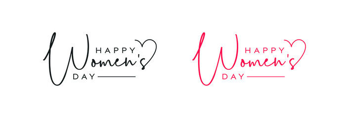 Abstract modern style happy women's day logo, happy women's day, love logo design