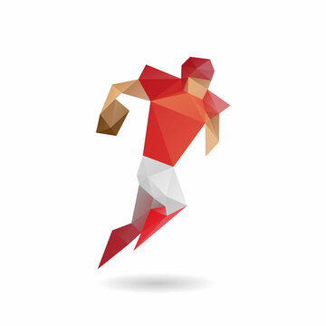recommend clip art: Rugby football sportsman abstract isolated on a white background, vector illustration